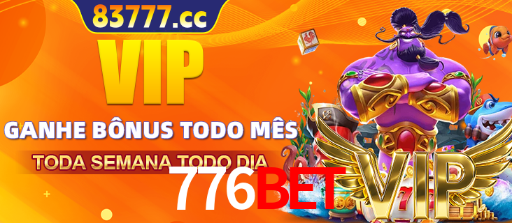 Banner promocional do 776BET oferecendo 100% de recompensas adicionais contínuas para quem fizer o login diário (Daily sign-in), com um mascote de coelho.